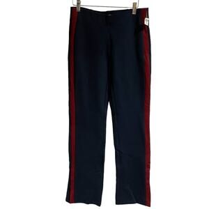 ECRU Women's Navy Blue Red Race Stripe Pull On Casual Grand Pants #1801PR Small